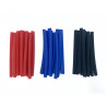 Heat shrink tubing AVIFLY – 7 sizes, 7 cm long, red/blue/black