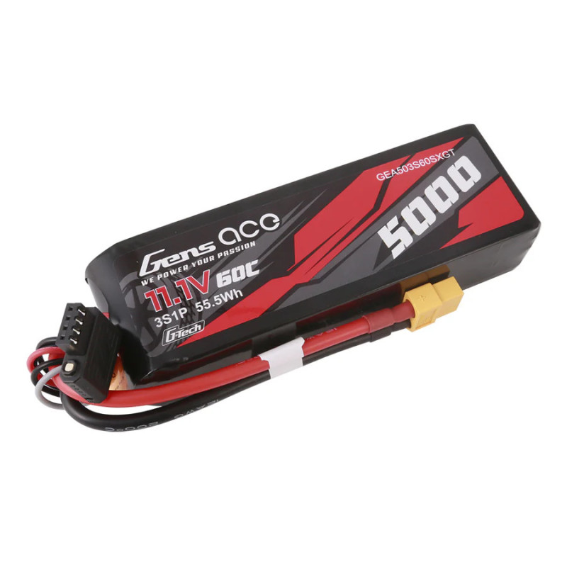 Gens ace G-Tech 5000mAh 11.1V 60C LiPo XT60 - RC Power