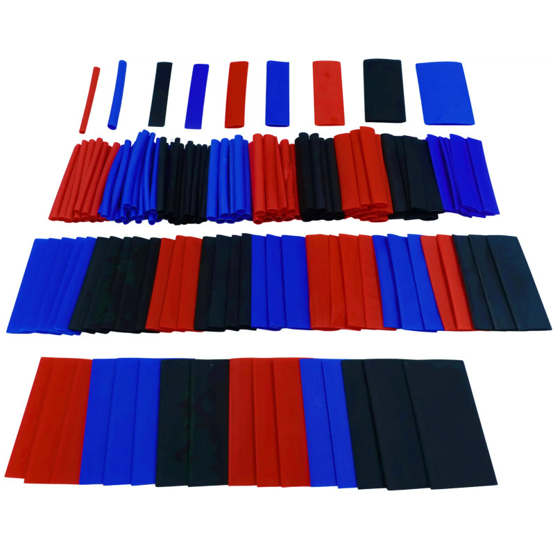 AVIFLY Heat Shrink Tubing Set 162 pcs – 7 cm, 8 Sizes, 3 Colors