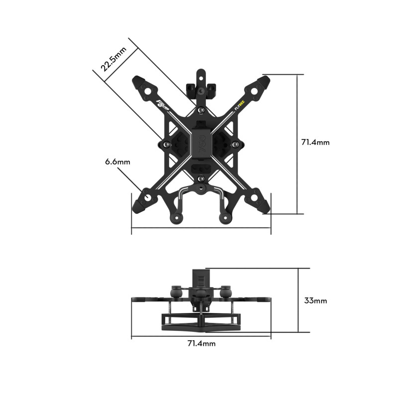 Flybee 16 Frame Kit for DJI O3 Lite / O4 | 1.6" Toothpick Frame