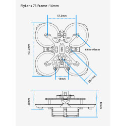 Flylens 75 V1.3 – rama 75 mm pod DJI O4 Pro