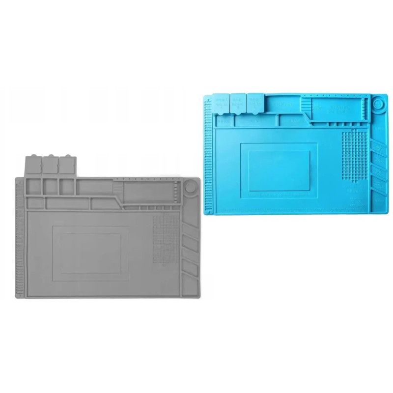 Electronics work mat with compartments Electronics work mat with compartments