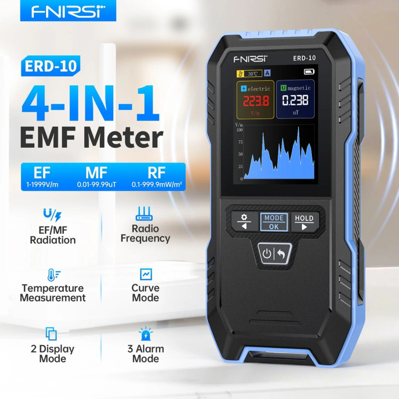 Miernik EMF FNIRSI ERD-10 4w1 | Avifly