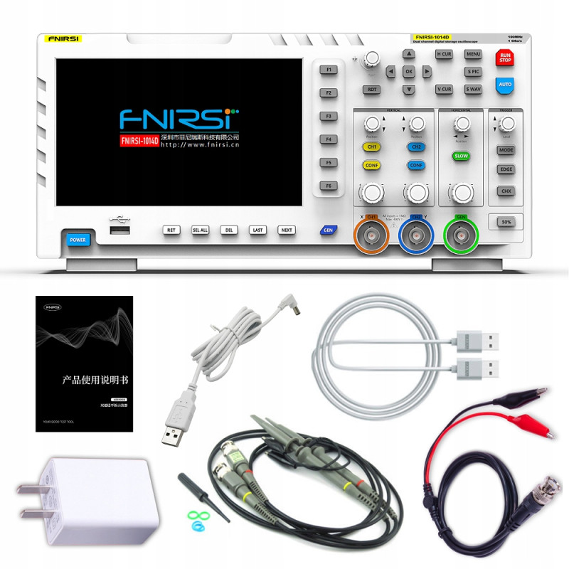 Oscyloskop cyfrowy FNIRSI 1014D 100 MHz 1 GS/s z generatorem DDS