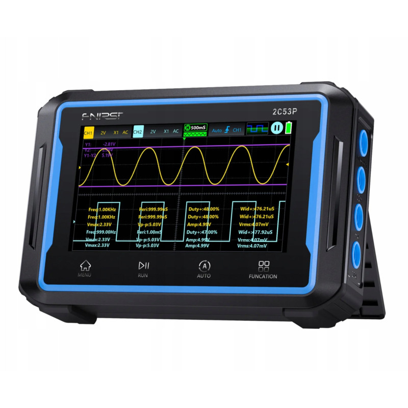 FNIRSI 2C53P Oscyloskop 3w1 Multimetr Generator Sygnału 50MHz