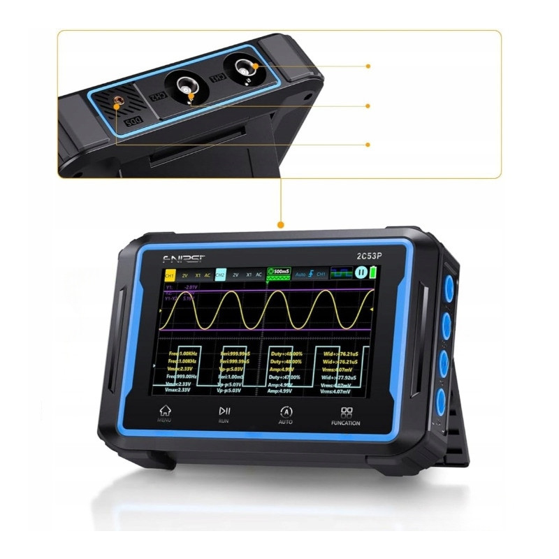 FNIRSI 2C53P – 3‑in‑1 50 MHz Oscilloscope