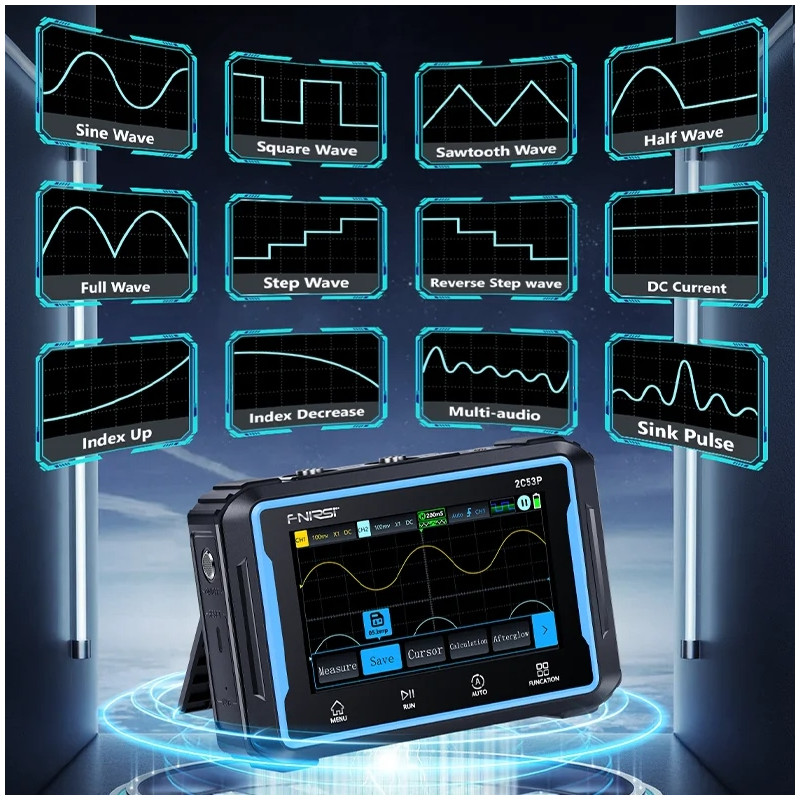 FNIRSI 2C53P – 3‑in‑1 50 MHz Oscilloscope
