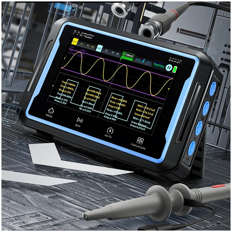 FNIRSI 2C53P – 3‑in‑1 50 MHz Oscilloscope