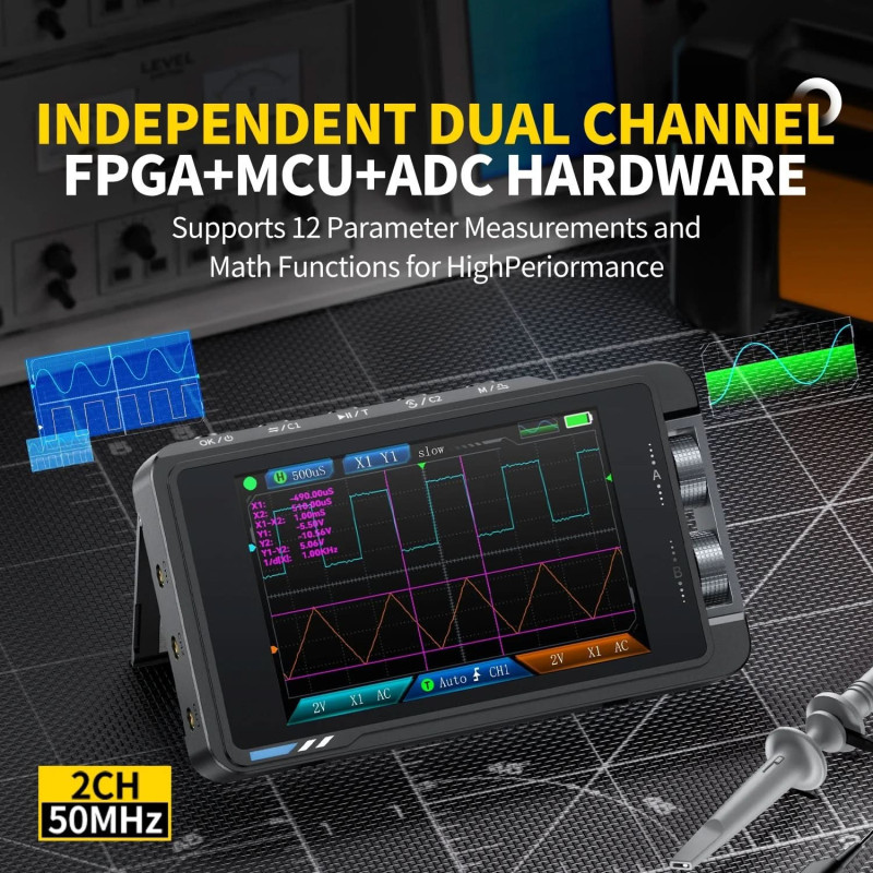 FNIRSI DS215H – 100 MHz 2‑Channel DDS Oscilloscope