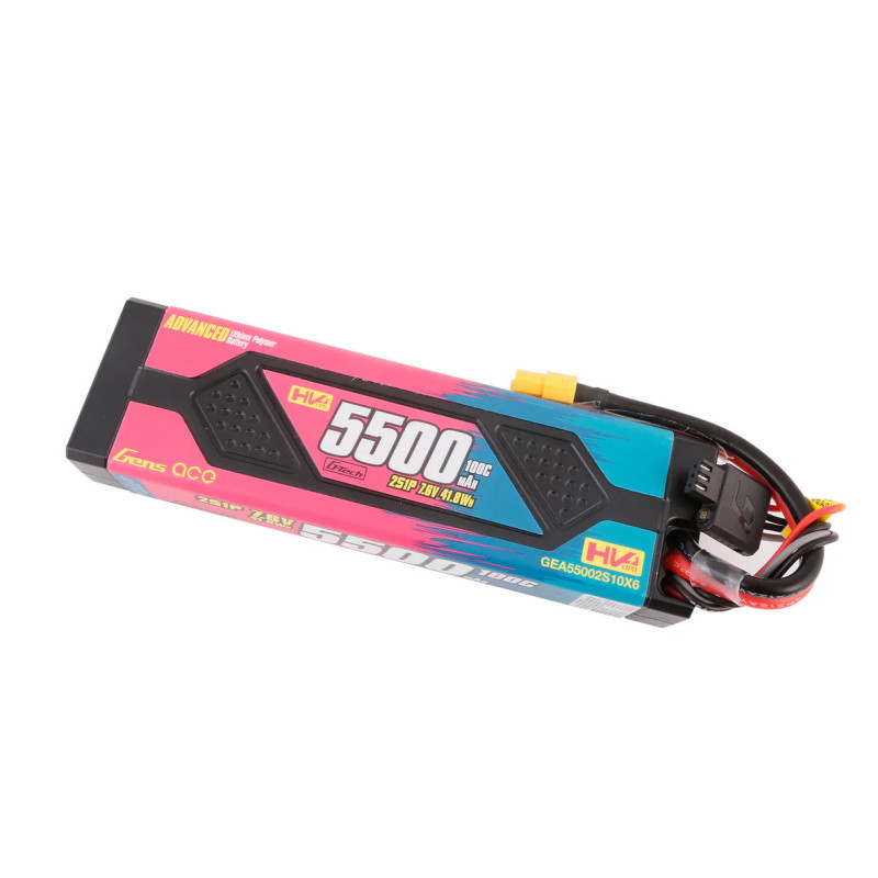 Gens ace Advanced 5500mAh 2S 100C LiPo XT60 - Smart Battery RC
