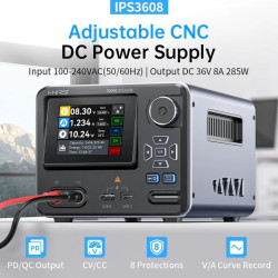 Smart AC‑DC PSU 0–36 V 8 A IPS3608