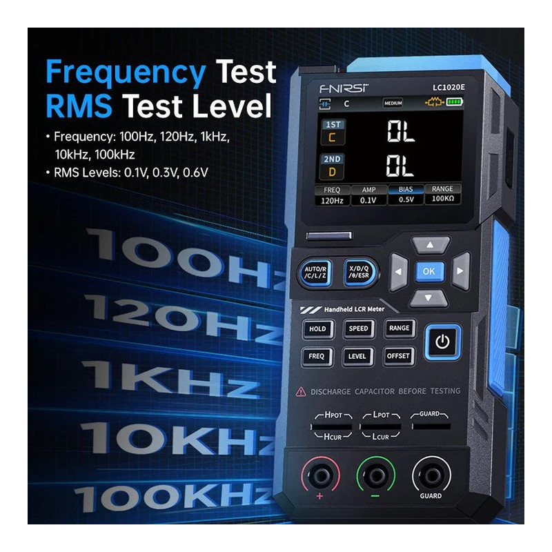 Tester LCR ESR FNIRSI LC1020E 100 kHz | Avifly