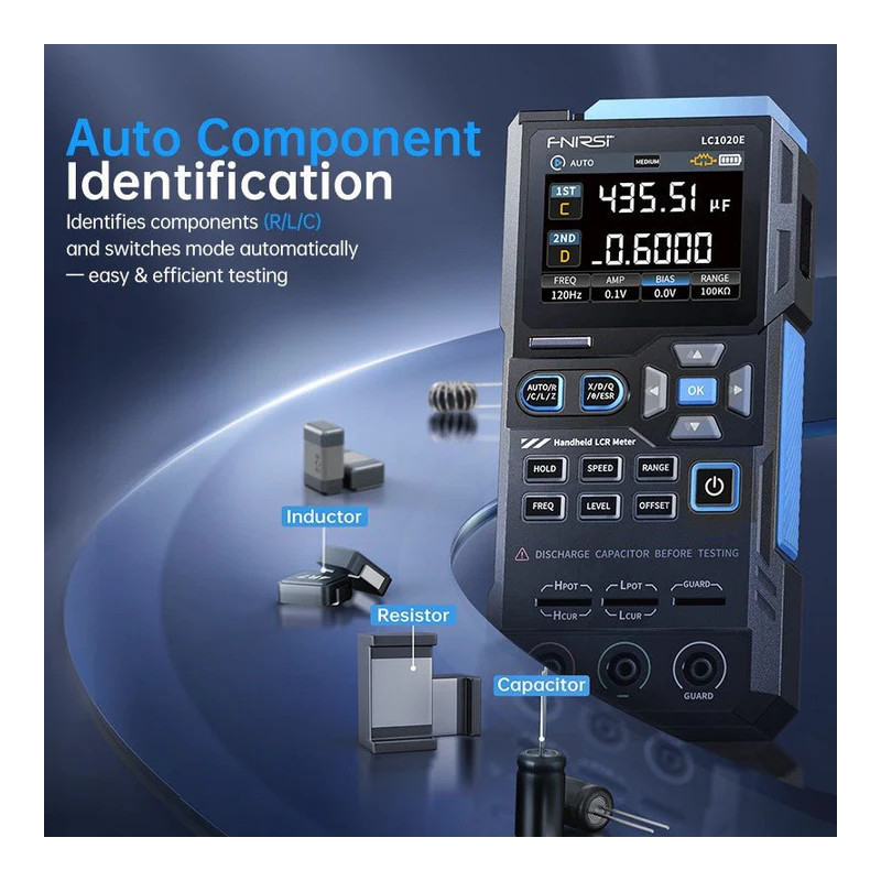 Tester LCR ESR FNIRSI LC1020E 100 kHz | Avifly