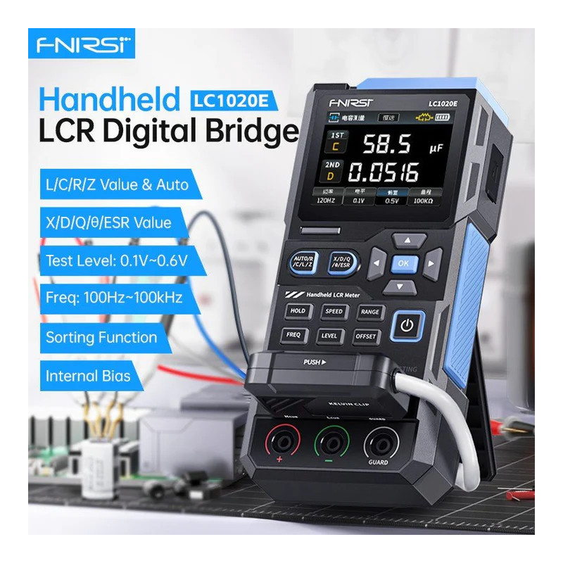Tester LCR ESR FNIRSI LC1020E 100 kHz | Avifly