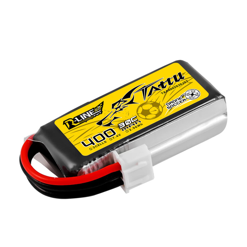 Tattu 400mAh 2S 30C LiPo JST-XHR - Lekki Akumulator do Drone Soccer