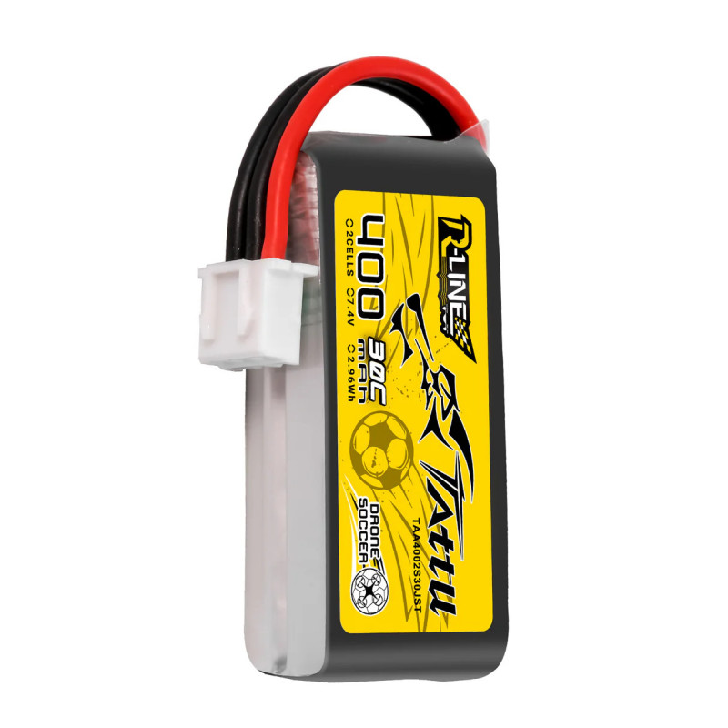 Tattu 400mAh 2S 30C LiPo JST-XHR - Lekki Akumulator do Drone Soccer