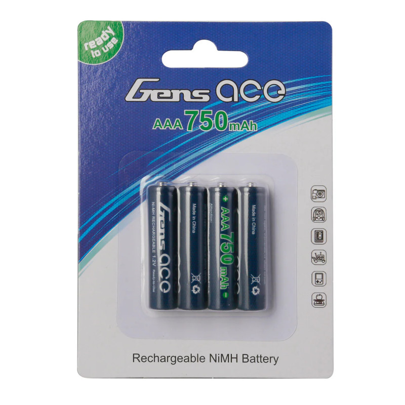 Gens Ace AAA 750mAh 1.2V Ni-MH - Akumulatory do Mini-Z i RC