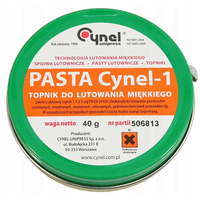Pasta lutownicza Cynel Cynel-1 40 g Topnik