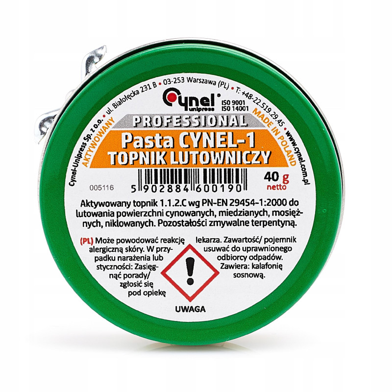 Pasta lutownicza Cynel Cynel-1 40 g Topnik
