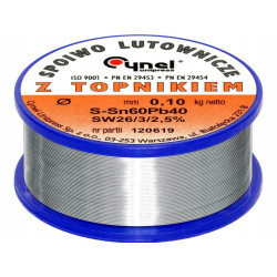 Cyna Cynel 0,5mm 100g z Topnikem Rolka Sn60Pb40