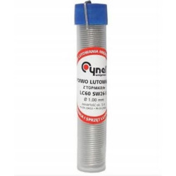 Cyna Cynel 1mm 16g z Topnikiem Fiolka Sn60Pb40 SW26/2.5% z