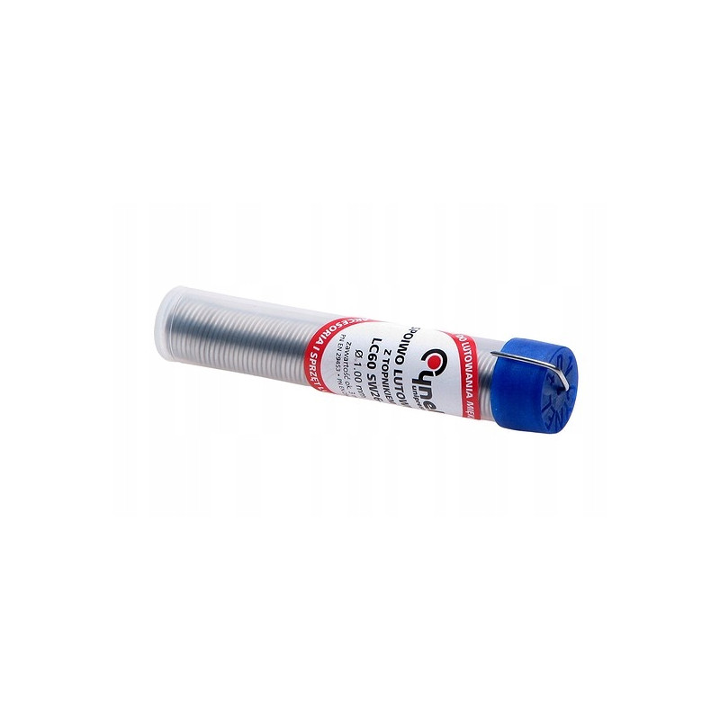 Cyna Cynel 1mm 16g z Topnikiem Fiolka Sn60Pb40 SW26/2.5% z