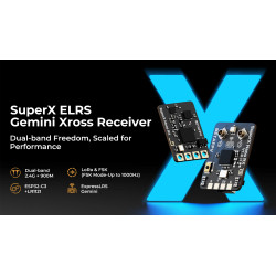 SuperX ELRS Gemini Xross – odbiornik Nano/Mono do dronów FPV