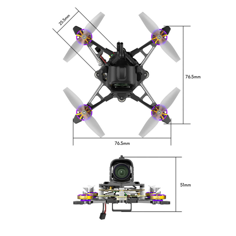 Flywoo Firefly18 1S Nano Baby V3 O4 ELRS 2,4 GHz – Tiny Drone