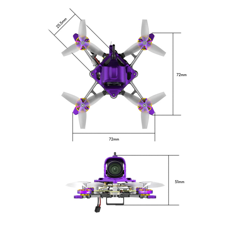 Flywoo Firefly16 1S Nano Baby V3 O4 ELRS 2,4 GHz – Tiny Drone