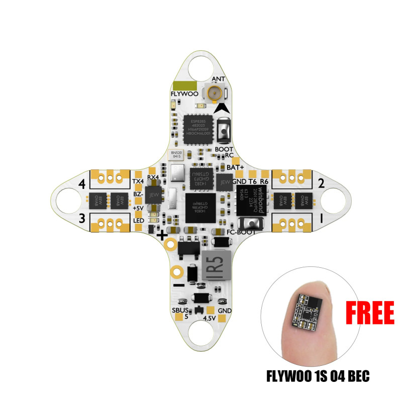 Flywoo GOKU F405 HD 1S 5A ELRS AIO – 1S HD flight controller