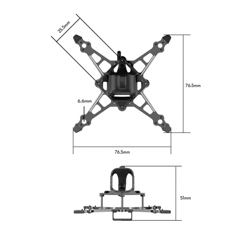Flywoo Firefly16 / 18 1S V3 Frame – O4 / Analog / HDZero / Walksnail