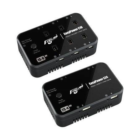 Flywoo EasyPower – compact FPV LiPo charger 1S/2S