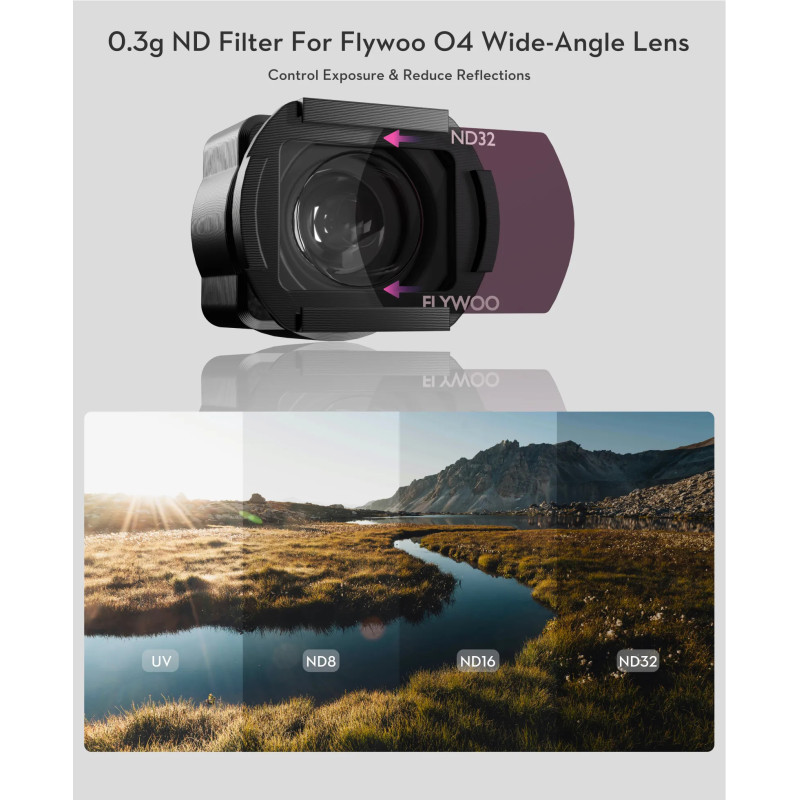 Flywoo ND Filter 0.3 g for O4 Lens – UV / ND8 / ND16 / ND32