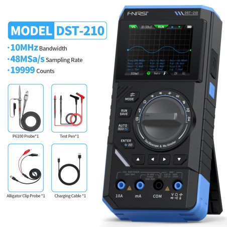 FNIRSI DST-210 – Oscyloskop, multimetr i generator 3w1