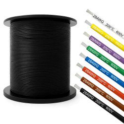 Przewód silikonowy Amass 28AWG – 1m, 8 kolorów