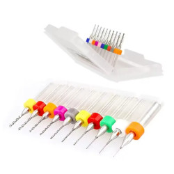 Precision drill bits for PCB laminates, plastics, modeling