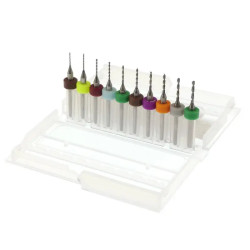 Zestaw 10 mini wierteł PCB 0.6–1.5 mm – elektronika i modelarstwo