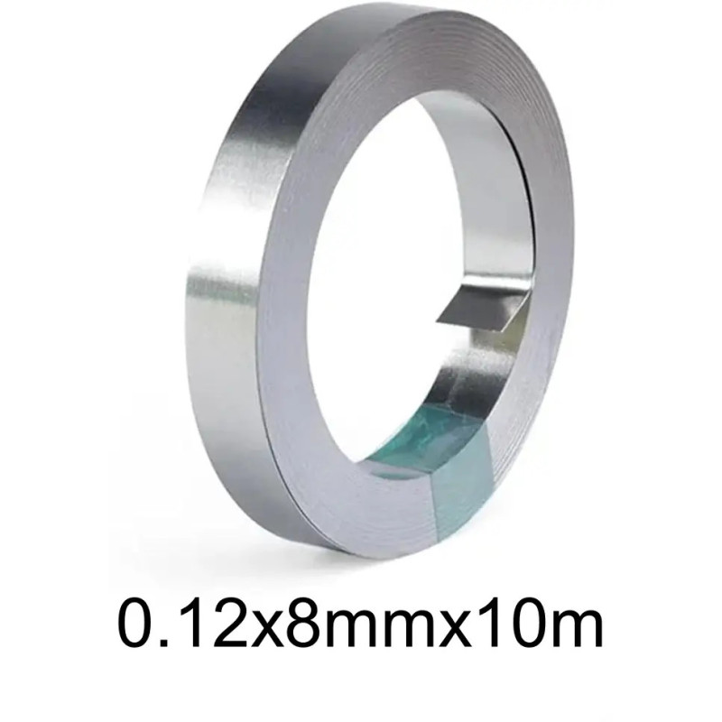 Nickel Strip 0.12×8 mm × 10 m – for Battery Packs