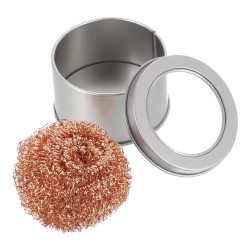 Soldering Iron Tip Cleaner – Copper Wire Sponge, Metal Holder