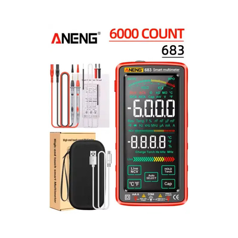 Advanced digital multimeter 6000 counts – Aneng 683