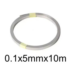Nickel Strip 0.1×5 mm × 10 m – for Battery Packs