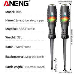 ANENG B18 Voltage Tester – Screwdriver with LED, 12–1000V AC