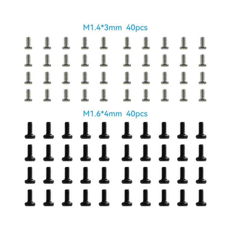 Motor Fixing Screws Meteor Series – BETAFPV (M1.4×3 PEEK 15pcs / M1.4×3 40pcs / M1.6×4 40pcs)