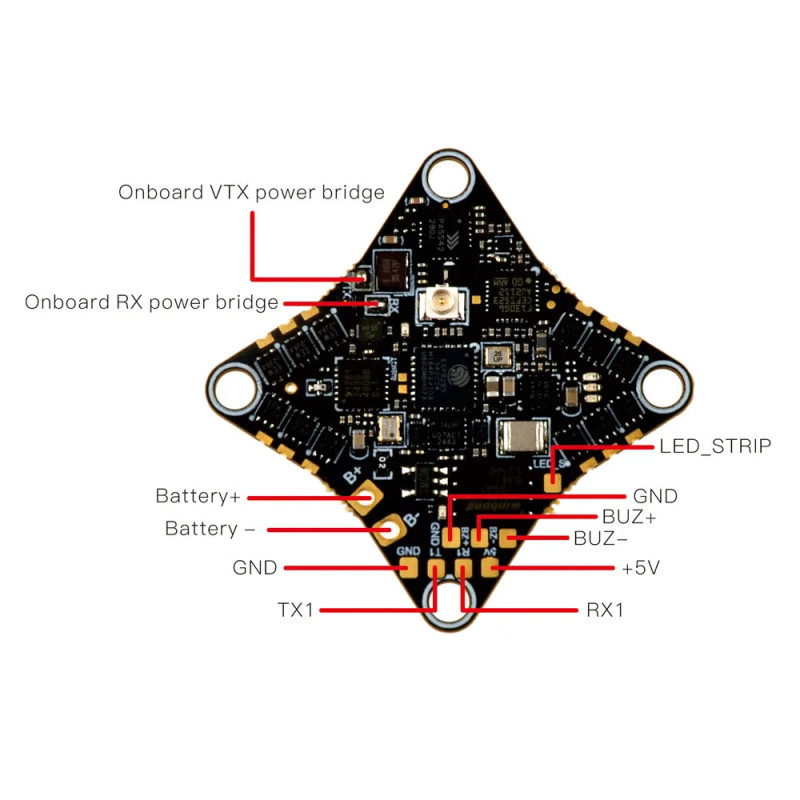 HappyModel CrazyG473 V1.0 AIO 5-in-1 Flight Controller – ELRS + VTX