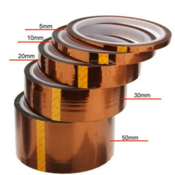 Kapton tape for soldering and insulation – 10 mm wide, 30 m long