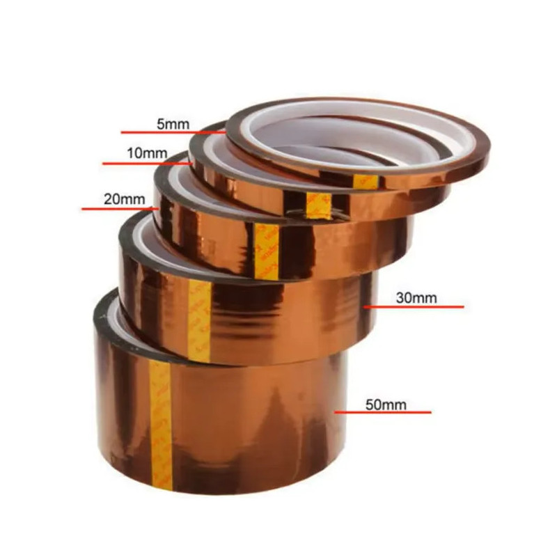 Kapton tape for soldering and insulation – 10 mm wide, 30 m long