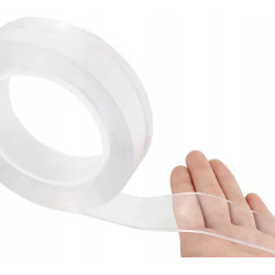 Transparent Nano Gel Tape 5 cm × 3 m – Double-Sided, Reusable, Waterpr