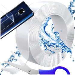 Transparent Nano Gel Tape 5 cm × 3 m – Double-Sided, Reusable, Waterpr