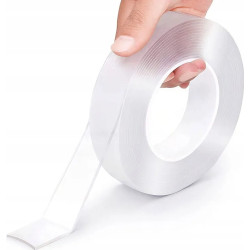 Transparent Nano Gel Tape 5 cm × 3 m – Double-Sided, Reusable, Waterpr