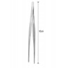 Precision 18 cm stainless steel tweezer with serrated tips